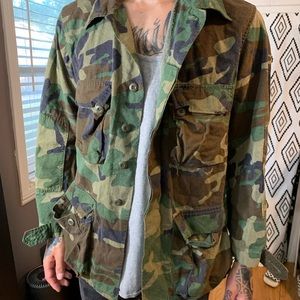 Camo cargo combat  jacket